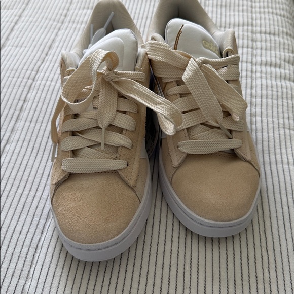 Adidas Women’s Beige and White Cloudfoam Sneakers - Picture 2 of 5